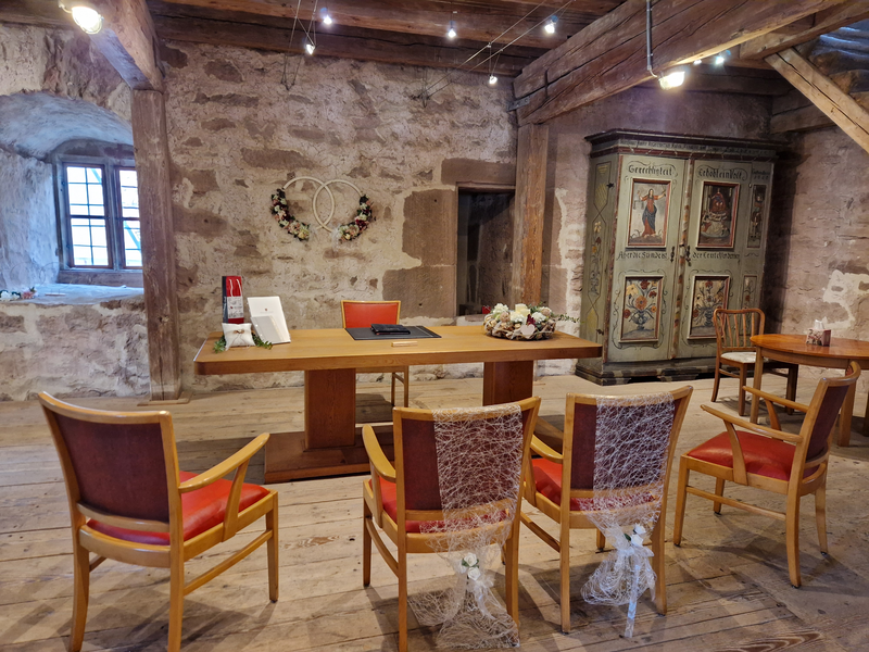 Der Trausaal im Steinhaus Merklingen.